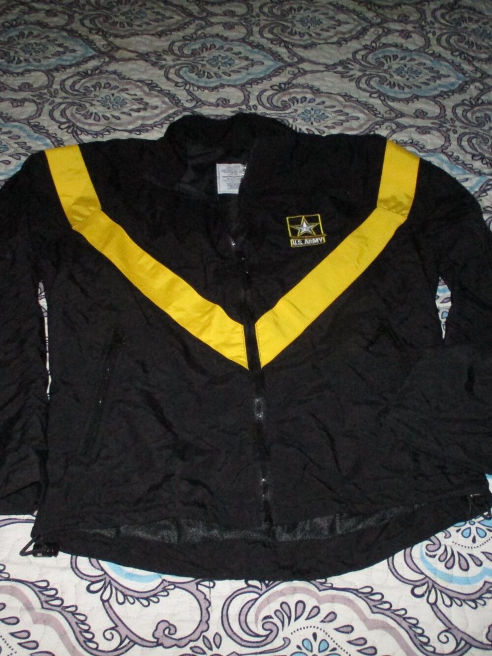 US Army APFU Army Fitness Uniform Black Jacket Small